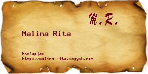 Malina Rita névjegykártya